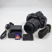 Nikon D5100 16.2MP DSLR Camera Kit 18-55mm VR Lens 8GB SD with Charger Strap