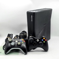 Microsoft Xbox 360 S 4GB Black 1439 Console 2 Controllers and Charger