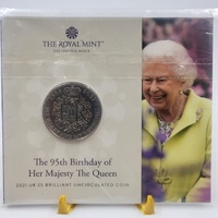 2021 £5 Queen Elizabeth II 95th Birthday Coin Brilliant Uncirculated