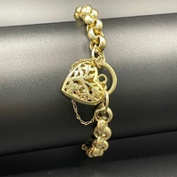 Ladies 9ct Yellow Gold Belcher Link Bracelet