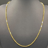 Unisex 22ct Yellow Gold Fancy Bar Link Necklace