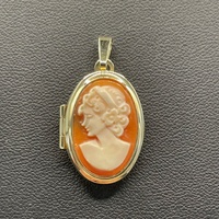 Ladies 9ct Yellow Gold Oval Cameo Pendant