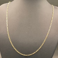 Unisex 9ct Yellow Gold Figaro Link Necklace