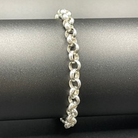Ladies 925 Sterling Silver Belcher Link Bracelet