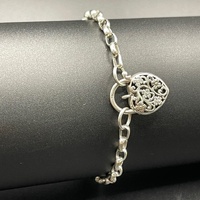 Ladies 925 Sterling Silver Belcher Link Bracelet