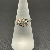 Ladies 18ct White Gold Natural Diamond Ring