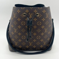 Louis Vuitton NeoNoe M44020 Monogram Bucket Bag Brown Black Crossbody