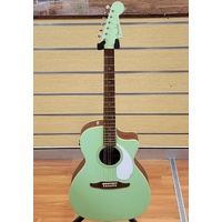 Fender Newporter Player Acoustic Electric Guitar Surf Green 20 Fret