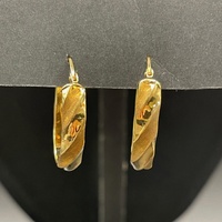 Ladies 9ct Yellow Gold Oval Hoop Earrings