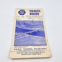1972 NRMA Travel Guide Richmond to Adelaide via Sturt Highway Vintage Map