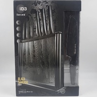 Baccarat ID3 Black Samurai iD3 7 Piece Gozen Knife Block Set 420J2