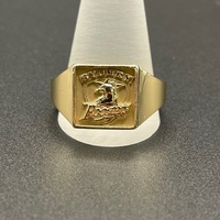 Mens 9ct Yellow Gold NRL Sydney Roosters Ring