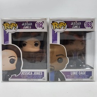 Funko Pop! Marvel Jessica Jones and Luke Cage #162 #163 Vinyl Figure Full Set