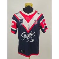 Sydney Roosters Signed Jersey Size L NRL Rugby League Autographed