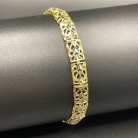 Ladies 10ct Yellow Gold Fancy Filigree Link Bracelet