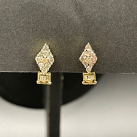 Ladies 18ct Yellow Gold Natural Diamond Earrings