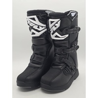 Fly Racing Maverik MX Riding Boots in Black and White Size Youth Size 3