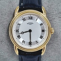 Rotary Gold Canterbury Ladies Quartz Watch LS05338/21 Black Leather Band