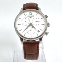 Tissot T063617A Tradition Chrono 42mm Steel Quartz Mens Brown Strap