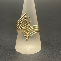 Ladies 9ct Yellow Gold Fancy Natural Diamond Ring