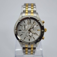 Citizen F500-S101395 Unisex Watch Two Tone Stainless Steel White Dial