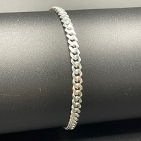 Unisex 925 Sterling Silver Curb Link Bracelet