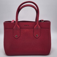 Furla Mediterranean Red Genuine Leather Tote Bag Handbag with Dust Bag