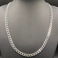 Mens 925 Sterling Silver Curb Link Necklace