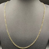 Unisex 14ct Yellow Gold Figaro Link Necklace