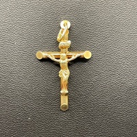 Unisex 9ct Yellow Gold Crucifix Cross Pendant
