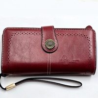 Luis Santini Women's Wallet Bifold Leather Card Holder Coin Pocket Compact Purse
