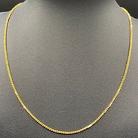 Unisex 22ct Yellow Gold Wheat Link Necklace