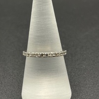 Ladies 14ct White Gold Natural Diamond Band Ring