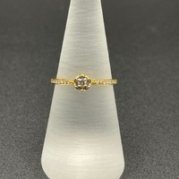 Ladies 18ct Yellow Gold Natural Diamond Ring
