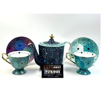 T2 Blue Moroccan Tea For Two Set Teapot and Cups Gift Set