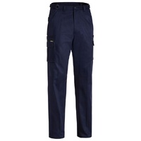 Bisley Mens Navy Cargo Work Pants 82R 32R Durable Cotton Tradie Trousers BPC6007