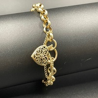 Ladies 9ct Yellow Gold Belcher Link Bracelet