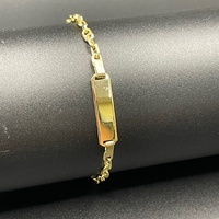 Child's 18ct Yellow Gold Anchor Link ID Bracelet