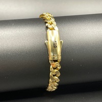 Mens 18ct Yellow Gold Miami Cuban Link Bracelet