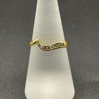 Ladies 18ct Yellow Gold Natural Diamond Enhancer Ring