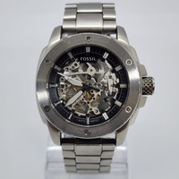Fossil ME3081 Modern Machine Automatic Skeleton 50mm Silver Band Watch