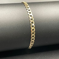 Mens 9ct Yellow Gold Curb Link Bracelet