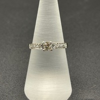 Ladies 18ct White Gold Natural Diamond Ring