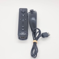 Nintendo Wii Remote Black Motion Plus RVL-036 with Nunchuk Controller