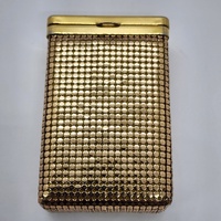 Vintage 1970s Glomesh Cigarette Case Retro Metal Compact Collectible