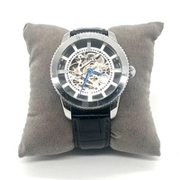 INVICTA Vintage 22570 Automatic Mens Watch 45mm Skeleton Dial Leather Band