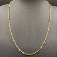 Ladies 18ct Yellow Gold Singapore Twist Link Necklace