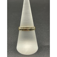 Ladies 9ct Yellow Gold Natural Diamond Ring