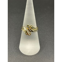 Ladies 10ct Yellow Gold Natural Diamond Ring