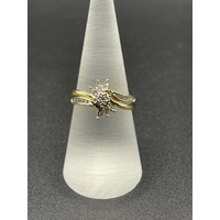 Ladies 9ct Yellow Gold Diamond Ring Set